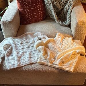 Cozy Cream and White Women's Sweater Set
